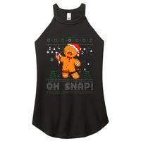 Gingerbread Man Cookie Ugly Sweater Oh Snap Christmas  Women's Perfect Tri Rocker Tank