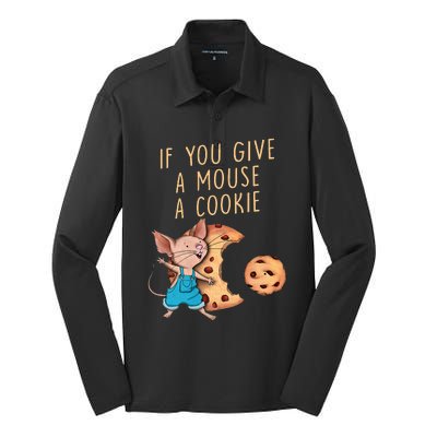 Give Mouse Cookie Silk Touch Performance Long Sleeve Polo