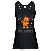 Gingerbread Man Cookie Ugly Sweater Oh Snap Christmas Ladies Essential Flowy Tank