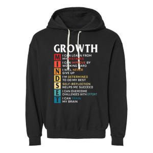 Growth Mindset Definition Motivational Quote Inspiration Garment-Dyed Fleece Hoodie