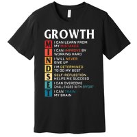 Growth Mindset Definition Motivational Quote Inspiration Premium T-Shirt