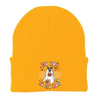 Groovy My Dog Is My Boo Cute Dog Lover Halloween Gift Knit Cap Winter Beanie