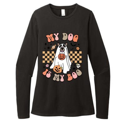 Groovy My Dog Is My Boo Cute Dog Lover Halloween Gift Womens CVC Long Sleeve Shirt