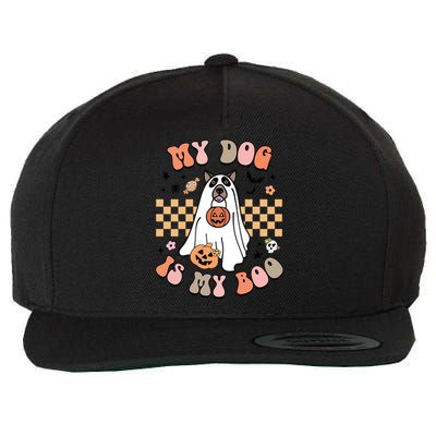 Groovy My Dog Is My Boo Cute Dog Lover Halloween Gift Wool Snapback Cap