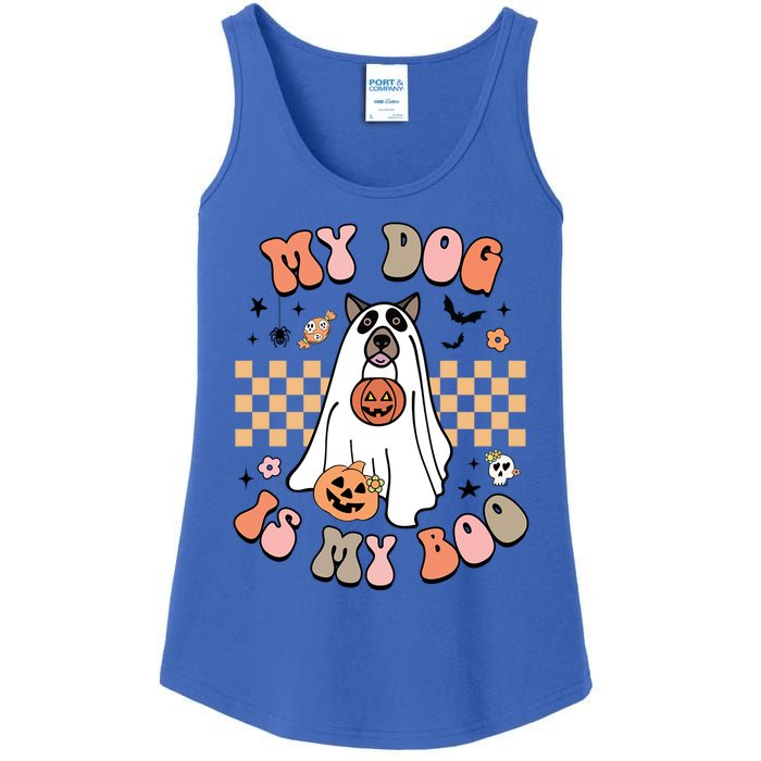 Groovy My Dog Is My Boo Cute Dog Lover Halloween Gift Ladies Essential Tank