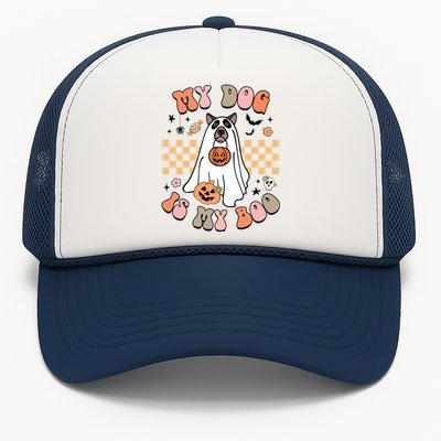 Groovy My Dog Is My Boo Cute Dog Lover Halloween Gift Trucker Hat