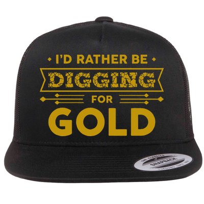 Gold Miner Digger Prospecting Treasure Hunting Flatbill Hat