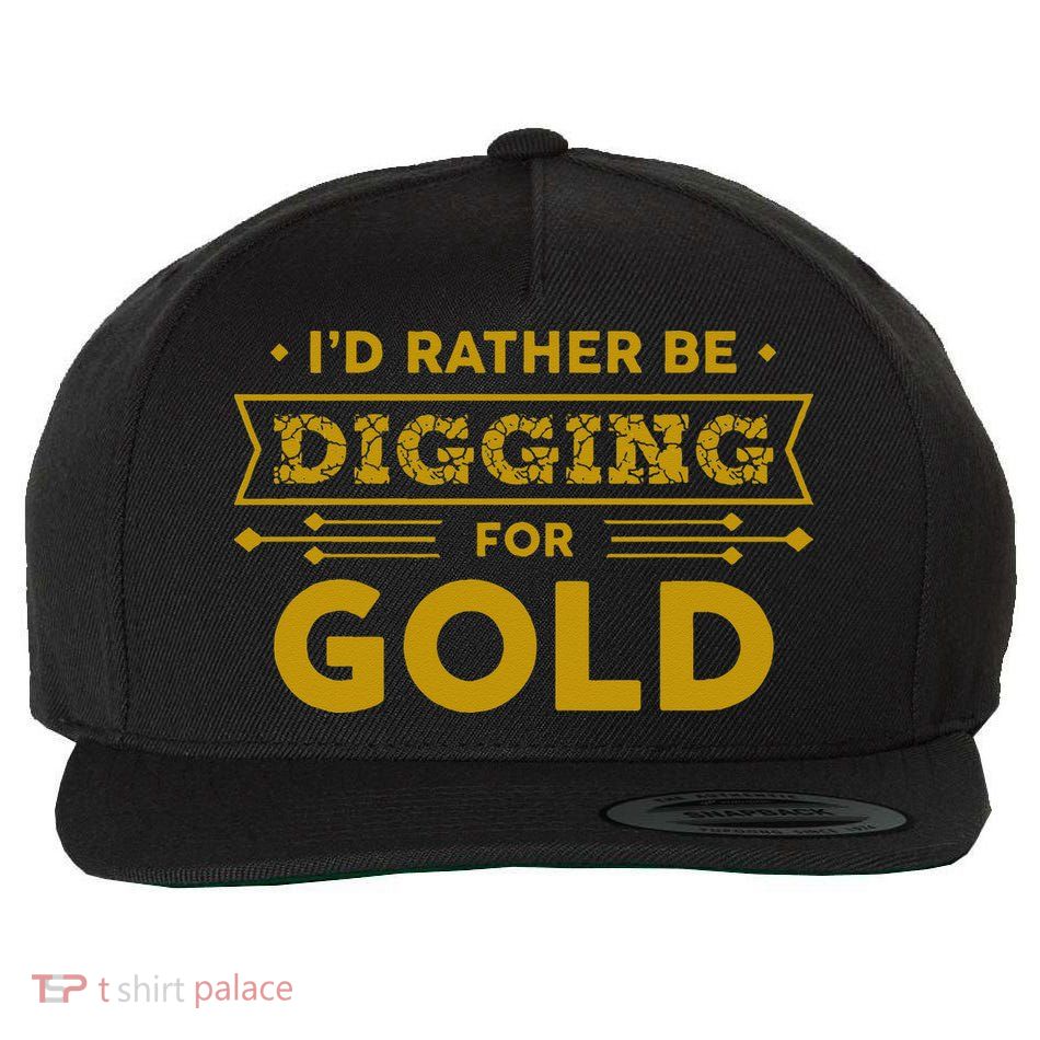 Gold Miner Digger Prospecting Treasure Hunting Wool Snapback Cap