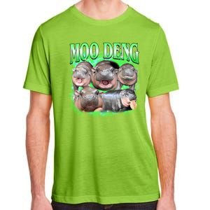 Green Moo Deng Meme Hippo Adult ChromaSoft Performance T-Shirt