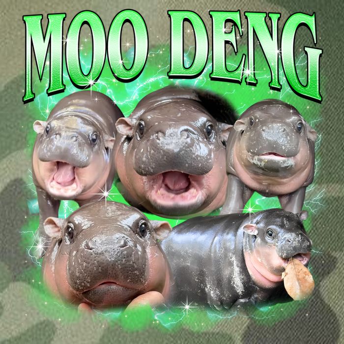 Green Moo Deng Meme Hippo Legacy Tie Dye Trucker Hat