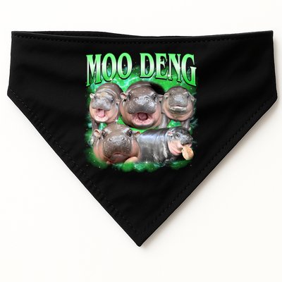 Green Moo Deng Meme Hippo USA-Made Doggie Bandana