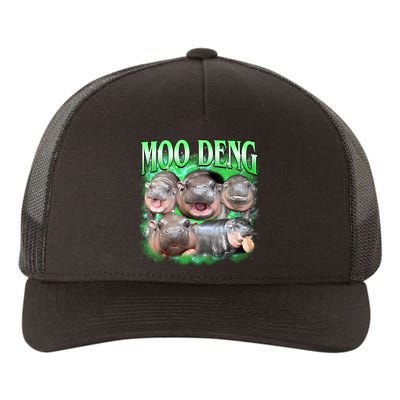 Green Moo Deng Meme Hippo Yupoong Adult 5-Panel Trucker Hat