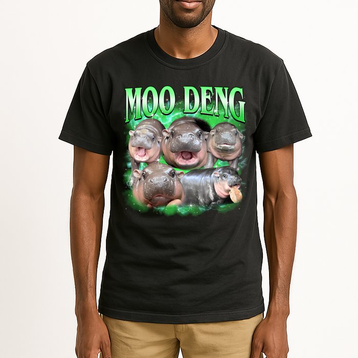 Green Moo Deng Meme Hippo Tall T-Shirt
