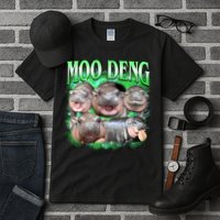 Green Moo Deng Meme Hippo Tall T-Shirt