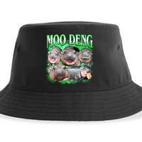 Green Moo Deng Meme Hippo Sustainable Bucket Hat