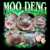 Green Moo Deng Meme Hippo 7-Panel Snapback Hat