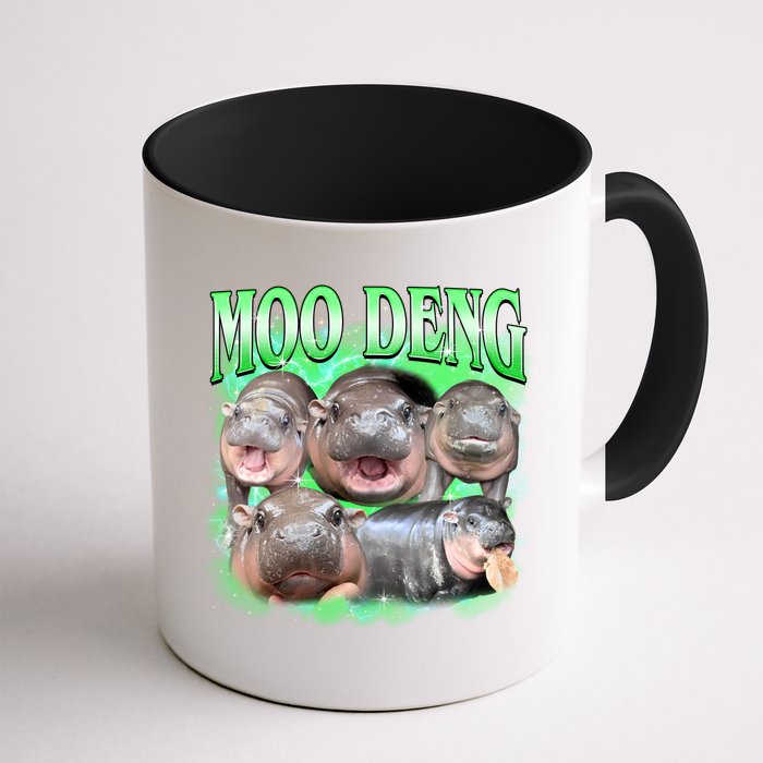 Green Moo Deng Meme Hippo Mug