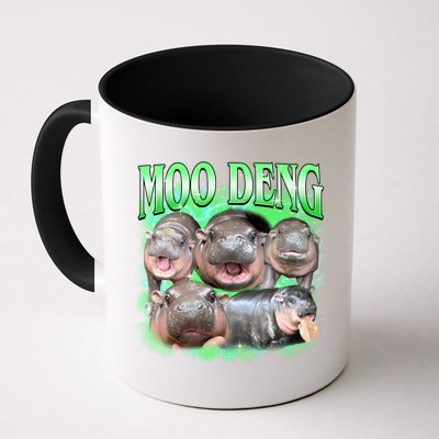 Green Moo Deng Meme Hippo Mug