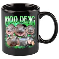 Green Moo Deng Meme Hippo 11oz C Handle Ceramic Mug