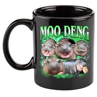 Green Moo Deng Meme Hippo 11oz C Handle Ceramic Mug