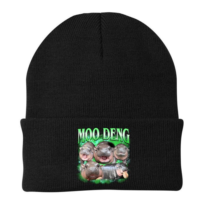 Green Moo Deng Meme Hippo Beanie