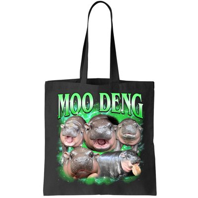 Green Moo Deng Meme Hippo Bag