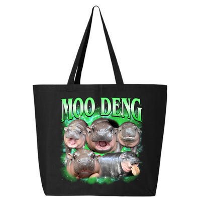 Green Moo Deng Meme Hippo 25L Jumbo Tote