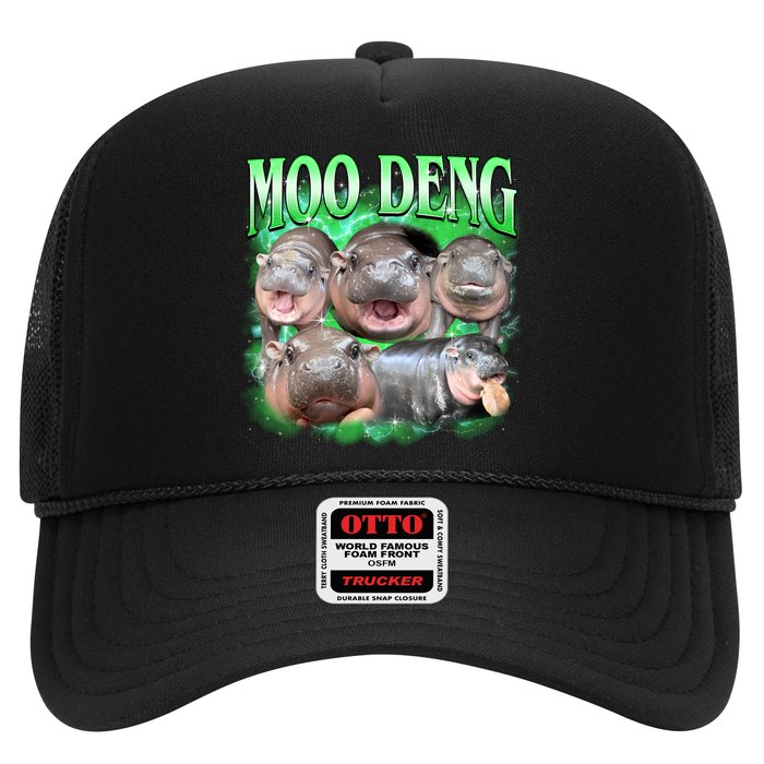 Green Moo Deng Meme Hippo Trucker Hat