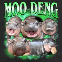 Green Moo Deng Meme Hippo Trucker Hat