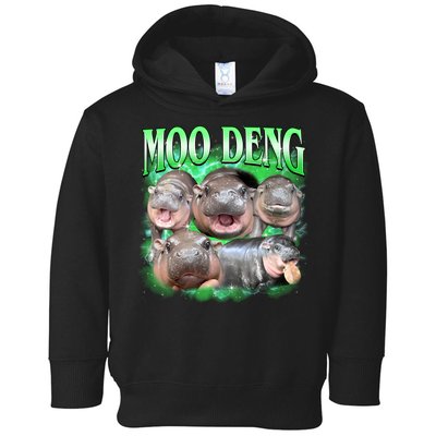 Green Moo Deng Meme Hippo Toddler Hoodie