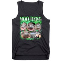 Green Moo Deng Meme Hippo Tank Top