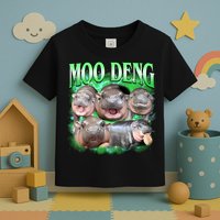 Green Moo Deng Meme Hippo Toddler T-Shirt