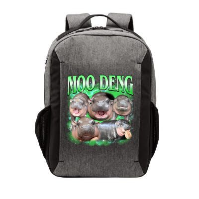 Green Moo Deng Meme Hippo Vector Backpack