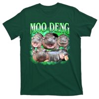 Green Moo Deng Meme Hippo T-Shirt