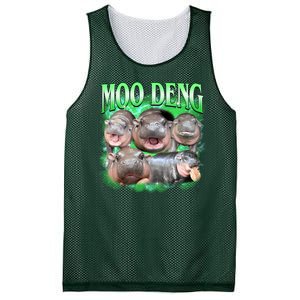 Green Moo Deng Meme Hippo Mesh Reversible Basketball Jersey Tank