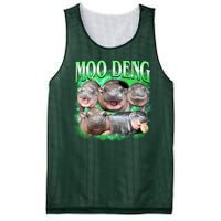 Green Moo Deng Meme Hippo Mesh Reversible Basketball Jersey Tank