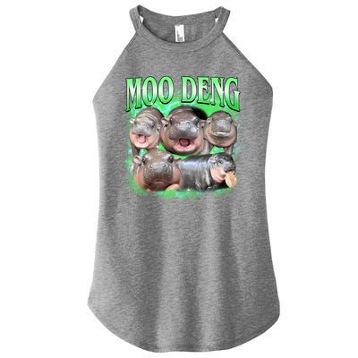 Green Moo Deng Meme Hippo Women’s Perfect Tri Rocker Tank