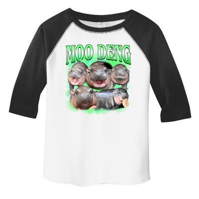 Green Moo Deng Meme Hippo Toddler Fine Jersey T-Shirt