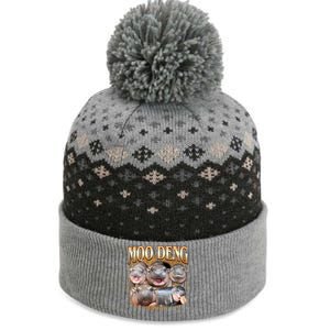 Gold Moo Deng Meme Hippo Funny The Baniff Cuffed Pom Beanie