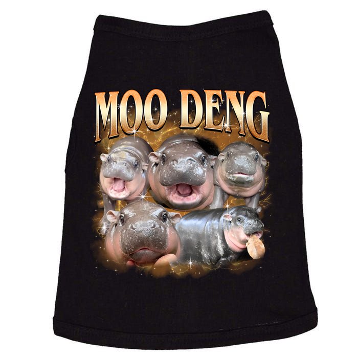 Gold Moo Deng Meme Hippo Funny Doggie Tank