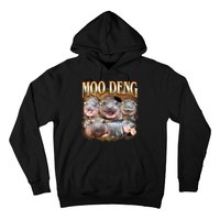 Gold Moo Deng Meme Hippo Funny Hoodie