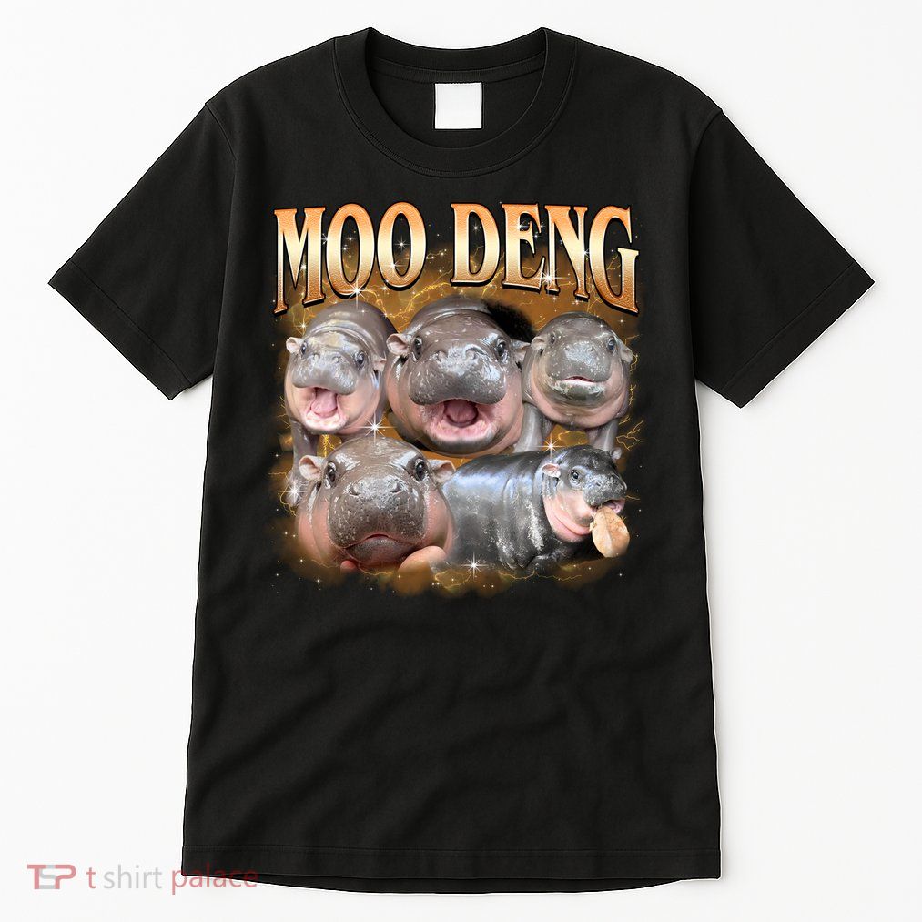 Gold Moo Deng Meme Hippo Funny Tall T-Shirt