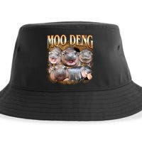 Gold Moo Deng Meme Hippo Funny Sustainable Bucket Hat