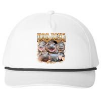 Gold Moo Deng Meme Hippo Funny Snapback Five-Panel Rope Hat