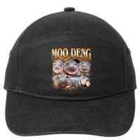 Gold Moo Deng Meme Hippo Funny 7-Panel Snapback Hat