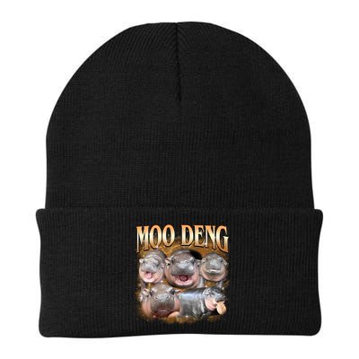 Gold Moo Deng Meme Hippo Funny Beanie
