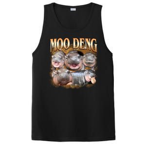 Gold Moo Deng Meme Hippo Funny PosiCharge Competitor Tank