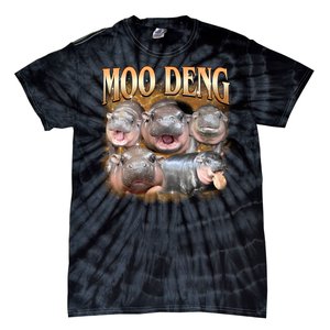 Gold Moo Deng Meme Hippo Funny Tie-Dye T-Shirt