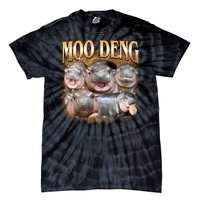 Gold Moo Deng Meme Hippo Funny Tie-Dye T-Shirt