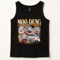 Gold Moo Deng Meme Hippo Funny Tank Top